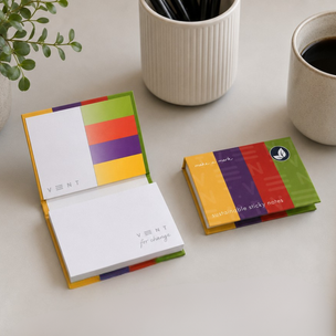 Make a Mark Sticky Note Block - Multicoloured - Green trim