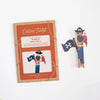 Pirate peg doll kit with packaging on a white background