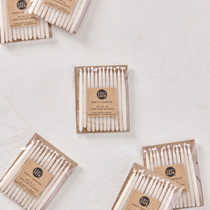 Knot & Bow Hand Dipped Ivory Beeswax Party Candles 