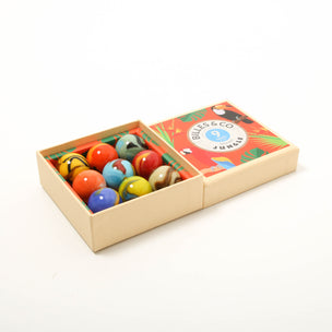 Billes & Co Jungle 9 Large Shooter Marbles Mini Box | ©️ Conscious Craft