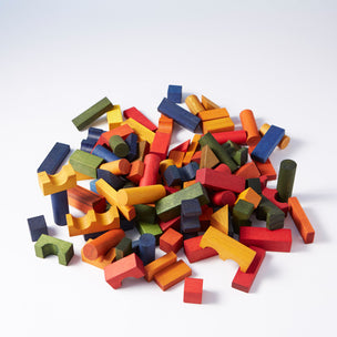 100 Rainbow Wooden Blocks from Wooden Story | © Conscious Craft