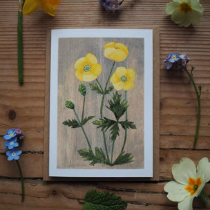 Yellow buttercup card