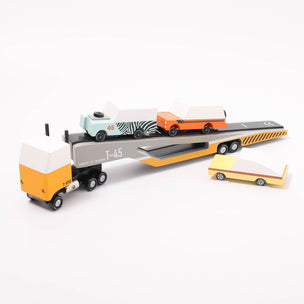 Candylab Toys Magnetic Car Transporter with drifter, mule and car | © Conscious Craft