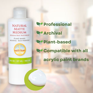 Natural Matte Medium from Natural Earth Paint in 237ml bottle