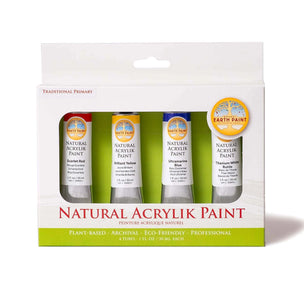 Natural Acrylik Paint 4 Set™ | Traditional Primary from Natural Earth Paint