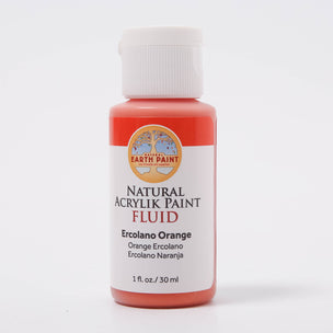 Natural Earth Fluid Acrylik Ercolano Orange Paint  4 fl oz | © Conscious Craft