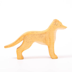 A golden coloured Wooden toy Lurcher from Eric & Albert | © Conscious Craft