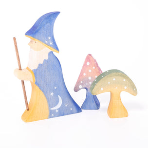 Eric & Albert wooden Wizard with toadstools | © Conscious Craft