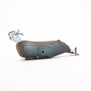 EUGY Sperm Whale with human size comparison, Kids Cardboard Craft Kit | Image © Conscious Craft