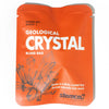 Orange packaging of 'Geological Crystal' blind bag with crystal graphics and text on a white background