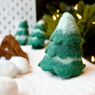 close up of t tree on the felt play mat