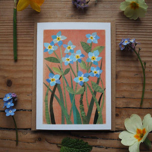 Forget-me-not flower post card