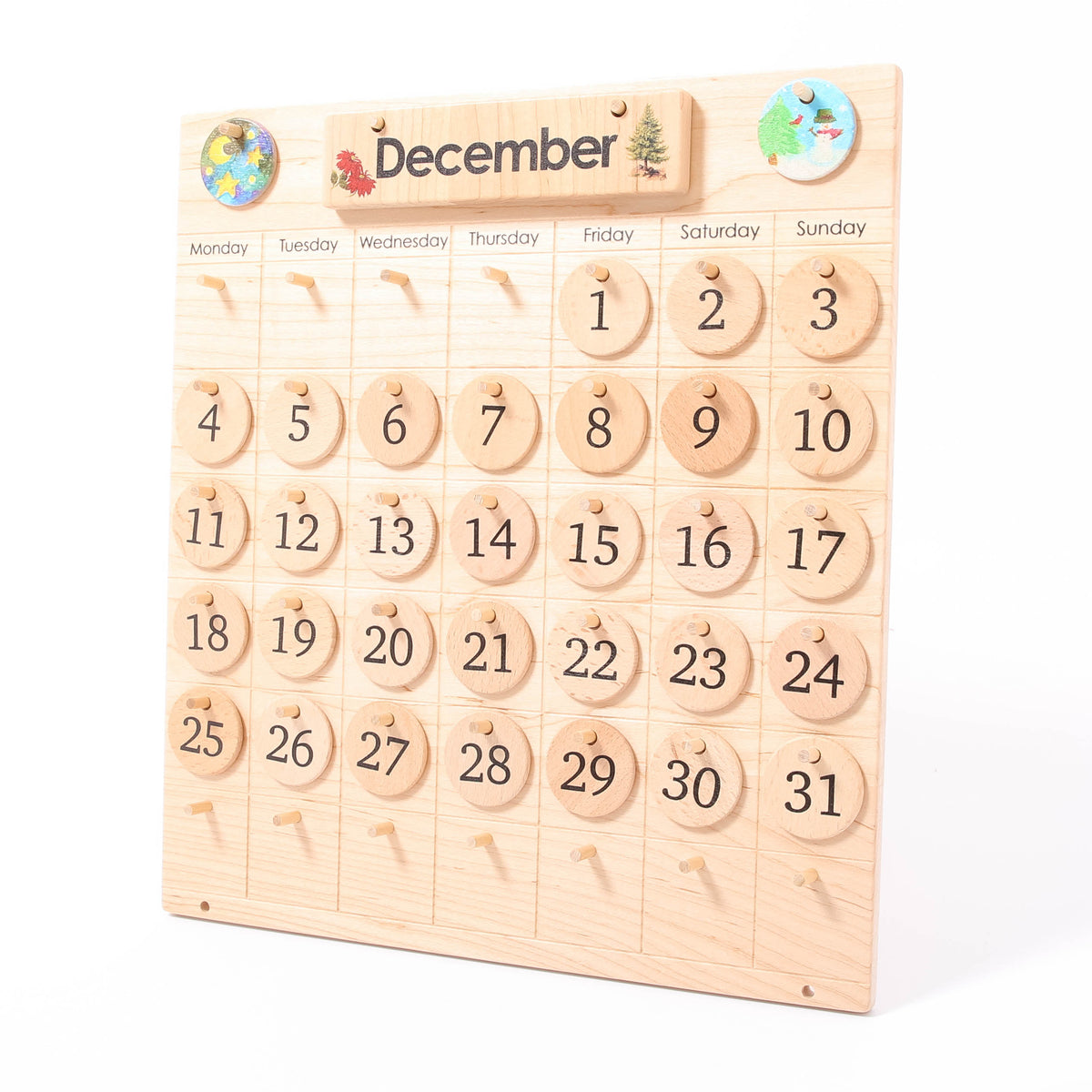 From Jennifer Natural Wooden Perpetual Calendar | Conscious Craft