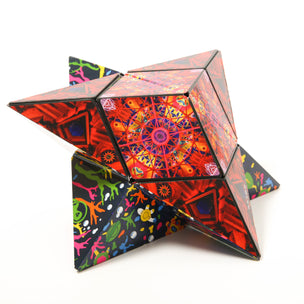 2 Shashibo Meow Wolf with Q Dot Map Denver inside Hyper Melon | Magnetic Puzzle Cube | ©️ Conscious Craft