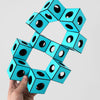 TECTI construction toy | each cubotic design seamlessly transforms into diverse shapes through the ingenious, patented built-in hinges.