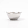 Stainless steel bowl on a white background