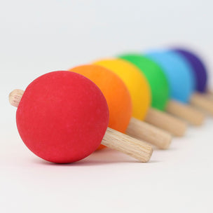 Grimm's 6 Rainbow Spinning Tops