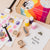 Textile Diy Kit Block Printing Kit |  Violet+Pink+Yellow