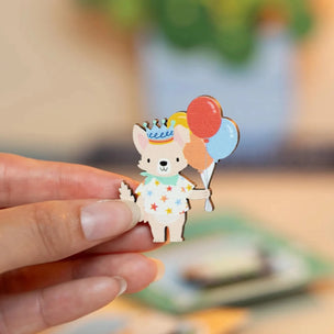 Dapple & Dot Birthday Dog Pin