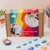 Textile Diy Kit Block Printing Kit | Cyan+Orange+Blue