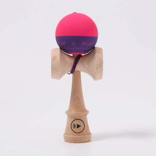 Pink & Purple coloured wood Kendama Play X | ©️ Conscious Craft