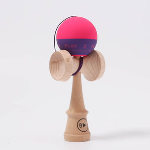 Pink & Purple coloured wood Kendama Play X | ©️ Conscious Craft