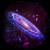 Colorful galaxy with stars and cosmic elements on a dark background
