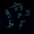 Illustrations of zodiac signs on a starry night sky background