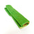 Rolled-up green fabric on a white background