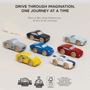 Le Toy Van Classic Wooden Sports Cars | 7 car Set
