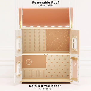 Roseheart Wooden Dolls House | Furniture & Family