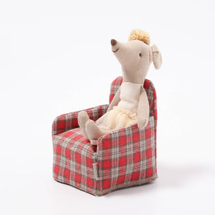 Maileg Chair Mouse | Red Checker