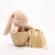 Maileg Bunny Plush Small, Latte with Medium Size Yellow Easter Egg
