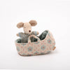 Maileg Baby Mouse in Carry Cot | Blue