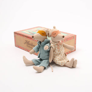 Mum & Dad Mouse in Cigar box