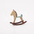 Maileg wooden rocking horse toy on a white background