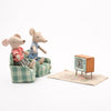 Maileg mice watching tv