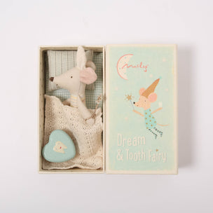 Maileg Tooth Fairy Mouse in Matchbox Blue | Conscious Craft