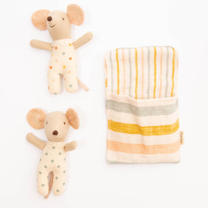 Maileg Baby mice | Twins in a box | Stripes | Conscious Craft