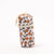 Small pouch with orange and leaf pattern on a white background