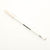White makeup brush with black text on a white background