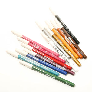 A row of colourful make up pencils for kids, by Namaki
