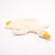Plush toy goose with a yellow beak on a white background