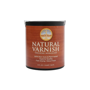 Can of Earth Paint Natural Varnish on a white background