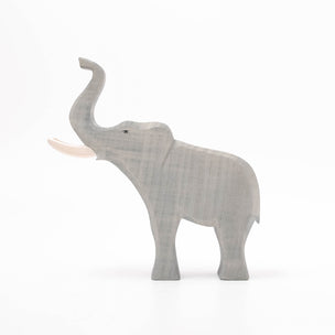 Ostheimer Wooden Elephant Bull, trumpeting - Wild Animal Collection