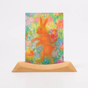 Easter Hare with eggs in basket by Angela Koconda