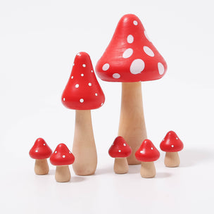 Rico Design Wooden Mushrooms Dark Red | ©Conscious Craft