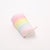 Pastel rainbow-colored wax sheet on a white background