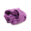 Purple satin fabric on a white background