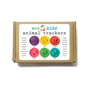 Eco Kids Wooden Dough Stamps | Animal Tracks | Conscious Craft 
